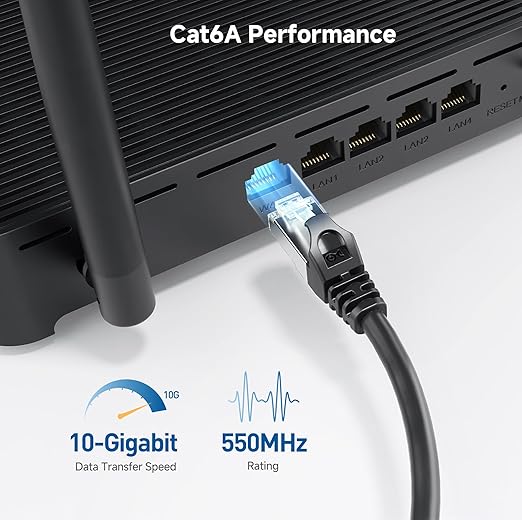 Cable Matters 10Gbps Snagless Long Shielded Cat 6A Ethernet Cable - 200ft - Image 3