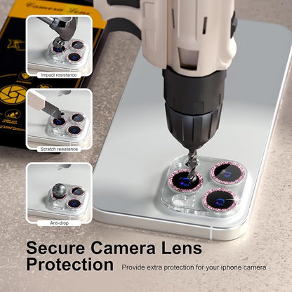 beuxece for 6 Pack iPhone 16 Pro/iPhone 16 Pro Max Camera Lens Protector 9H - Image 4