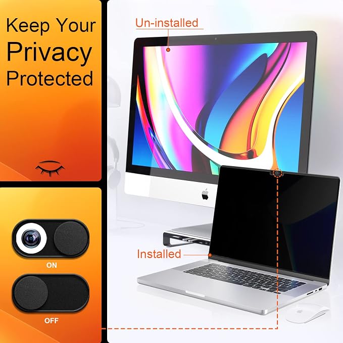 Privacy Screen for MacBook Air 15 Inch 2023-2025, Magnetic Removable Anti Glare - Image 2