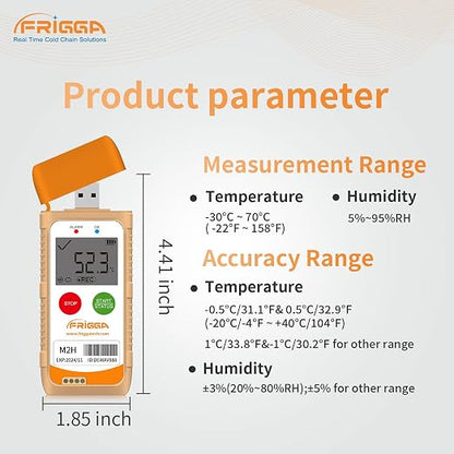 Frigga M2H 5pcs Reusable Temperature Humidity Data Logger USB Digital - Image 3