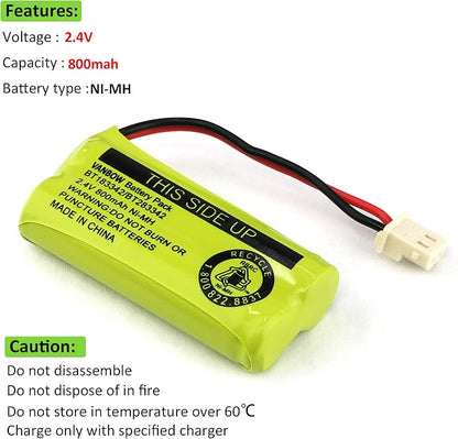 BT183342/BT283342 2.4V 800mAh Ni-MH Battery Pack, Compatible - Image 3
