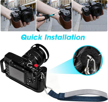 Camera Wrist Strap, Leather Camera Hand Strap - Image 3