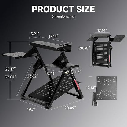 GTPLAYER Flight Racing Simulation Stand Foldable Gaming Stand Compatible - Image 2