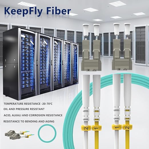 KeepFly Fiber- OM4 LC to LC Fiber Patch Cable 5M-5Pack, 40G/100GB 50/125μm - Image 6