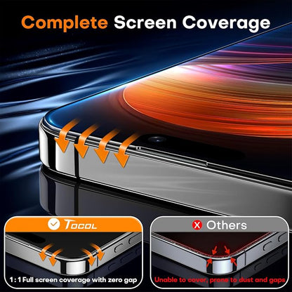 TOCOL for iPhone 16 Privacy Screen Protector True 25°Anti Spy 9H+ Hardness - Image 5