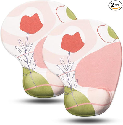 JIKIOU Mouse Pad, 2 Pack Ergonomic Mouse Pads by JIKIOU