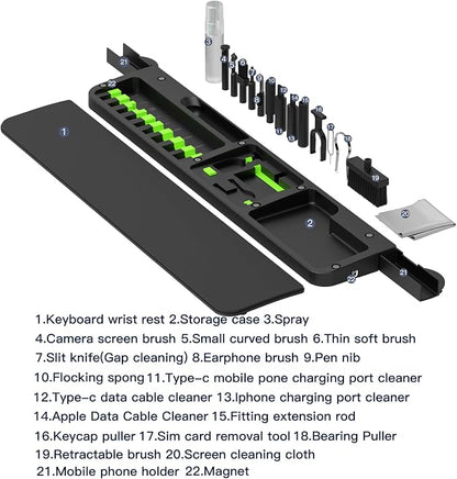 Ergonomic Keyboard Wrist Rest Cleaning Kit, 22 in 1 Cleaning Kits Wrist Rest - Image 5