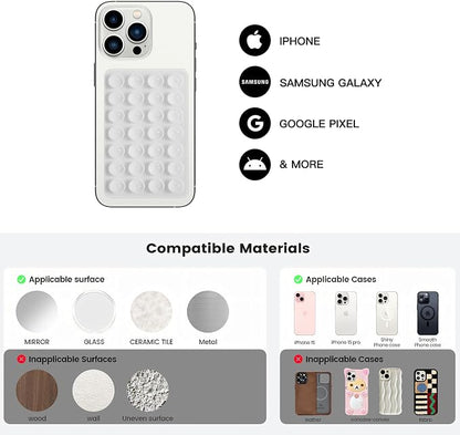 Silicone Double-Sided Suction Phone Case Detachable Mount, ASMR/Fidget Sticky - Image 7