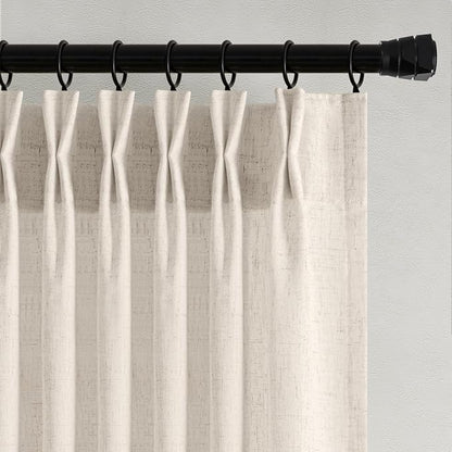 Memory Trained Pinch Pleated Curtains 84 Inches Long, Viral Linen Pinch Pleat - Image 9