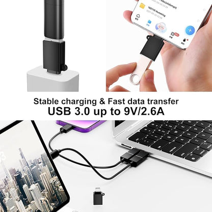 USB C to USB Adapter 6 Pack, USBC to USBA Adapter, Type-C Male USB-A Female OTG - Image 4