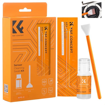 K&F CONCEPT 16mm APS-C Sensor Cleaning Swab*10 + 20ml Sensor Cleaner, DSLR SLR by KFCONCEPT