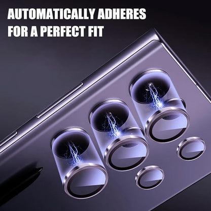 2 Pack Camera Lens Protector for Samsung Galaxy S24 Ultra, 9H Tempered Glass - Image 5