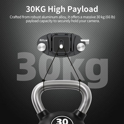 Nitze Camera Clip with Arca-Type Plate, Metal Capture Clip with Magnetic - Image 3