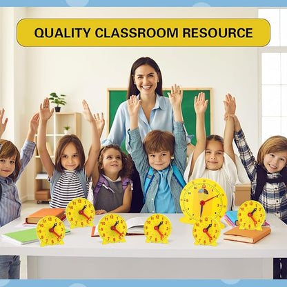 Lenwen 26 Pcs Classroom Clock Kit 24 Hours Learn to Tell Time Teaching Clock Toy - Image 4