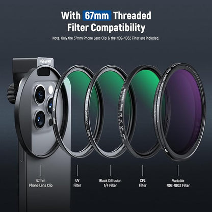 NEEWER 67mm Clip On Variable ND Filter Kit - Image 4