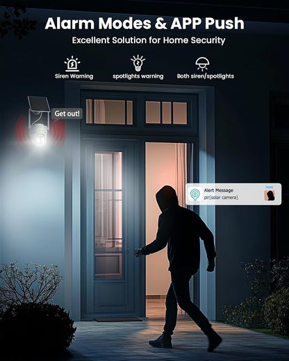 VIZIUUY Solar Security Cameras Wireless Outdoor, 3MP Pan Tilt 360°WiFi Camera - Image 8