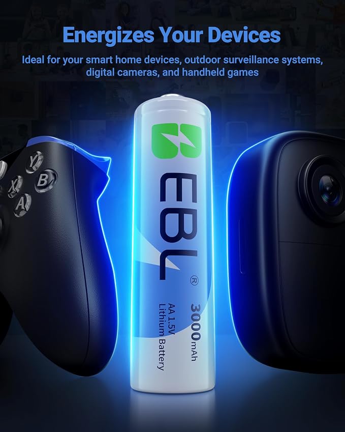 EBL Lithium AA Batteries 20 Pack, 3000mAh 1.5V Lithium Double A Batteries | - Image 7