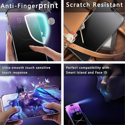 Matte Privacy Screen Protector for iPhone 17, iPhone 16 Pro 6.3-Inch, Auto Dust - Image 5