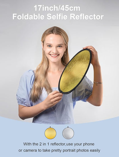 Selens 2 in 1 Foldable 17inch/45cm Light Reflecto, Collapsible Disc Photography - Image 2