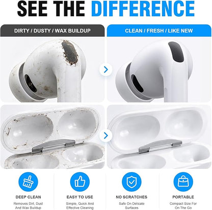 Hyashee Cleaner Kit for AirPods Pro 3/2/1, 3-in-1 Earbud Cleaning Pen - Image 2