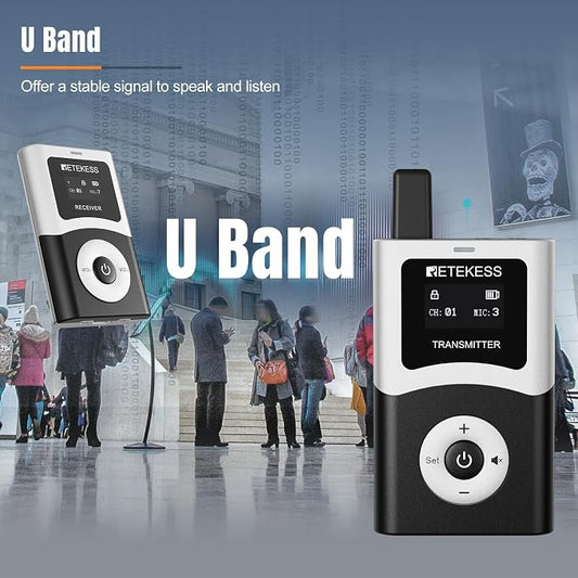 Retekess T130U Whisper Tour Guide System, Tour Guide Microphone and Speaker - Image 2