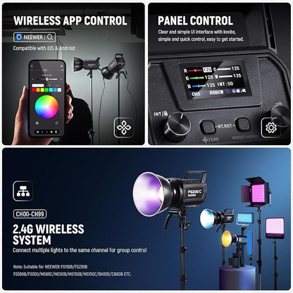 NEEWER 230W High Power RGB LED Video Light, APP/2.4G Control, 2500K-7500K - Image 6