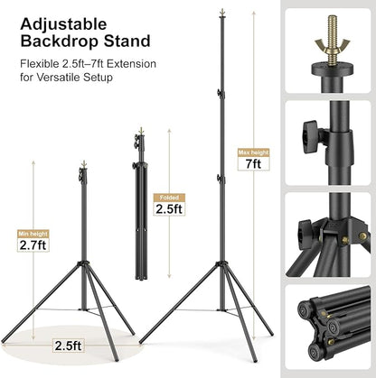 LINCO Lincostore Backdrop Support Stand Kit 10x6.5ft Adjustable Photography - Image 4