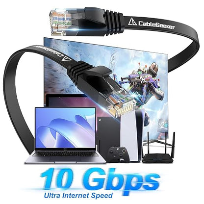 Cat 6 Ethernet Cable 3 ft Flat Internet Network Cables - Image 2
