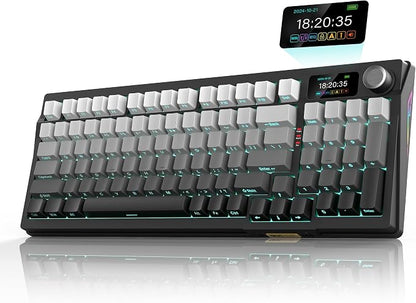 RedThunder K95 Wireless Mechanical Keyboard, TFT Screen & Knob, Trip-Modes by RedThunder