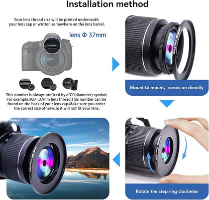 37mm Lens to 82mm Camera Lens Adapter, 37mm to 82mm Filter Step-up Ring Adapter - Image 5