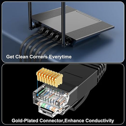 Cat 6 Ethernet Cable 40 ft, Indoor&Outdoor, High Speed 10Gbps Flat Internet - Image 5