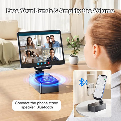 Phone Stand with Speaker with Bluetooth 5.3, Phone Stand with Remote Control & - Image 4