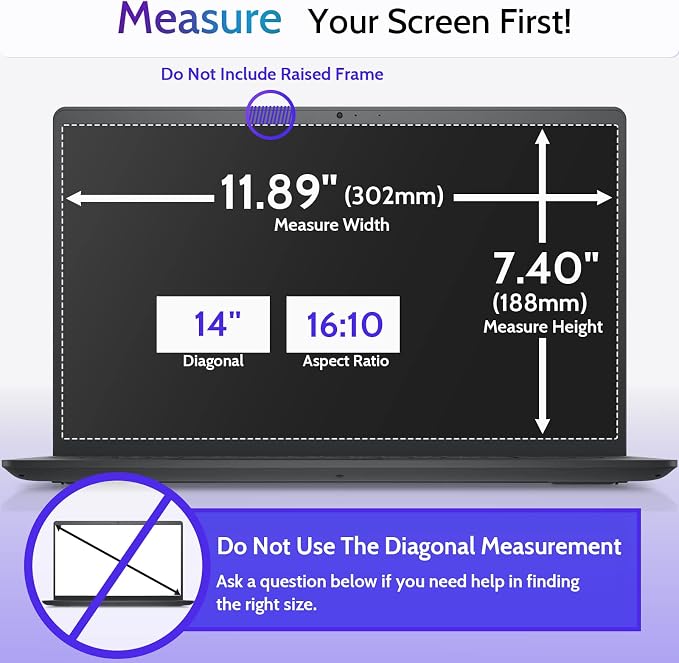 3 Pcs 14 Inch Anti Blue Light Screen Protector Compatible - Image 5