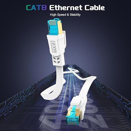 AOPOCKAN TECH Cat 8 Ethernet Cable 10 FT, Heavy Duty High Speed 40Gbps 2000Mhz - Image 3