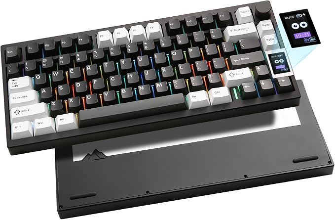 YUNZII AL80 Wireless Mechanical Keyboard, Full Aluminum CNC, Smart LCD Display by YUNZIIMECHANICALKEYBOARD