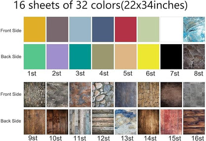 32 Colors Photography Backdrops - Image 3