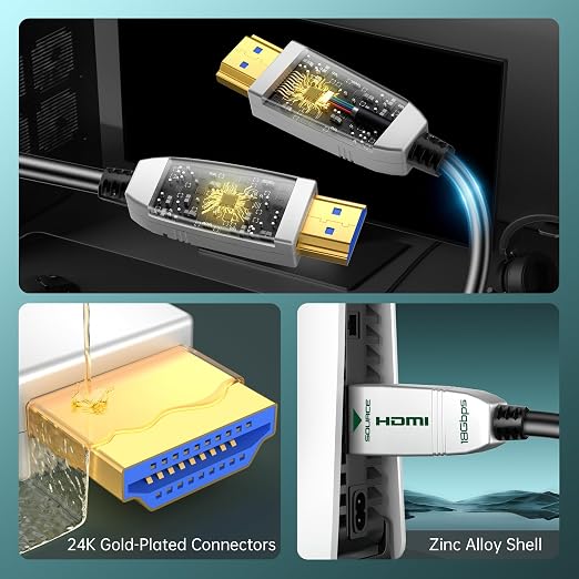 4K Fiber Optic HDMI Cable - 50ft - Image 2