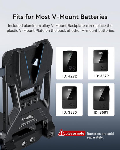 SMALLRIG Foldable V Mount Battery Plate w/QR Plate - Image 6