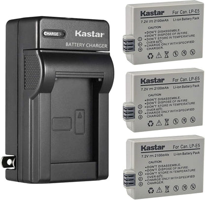 Kastar 3-Pack Battery and AC Wall Charger Replacement by Kastar