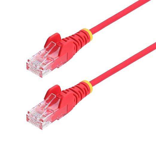 StarTech.com 15ft Red Slim CAT6 Ethernet Cable, Snagless RJ45, 28AWG Pure Bare by StarTech