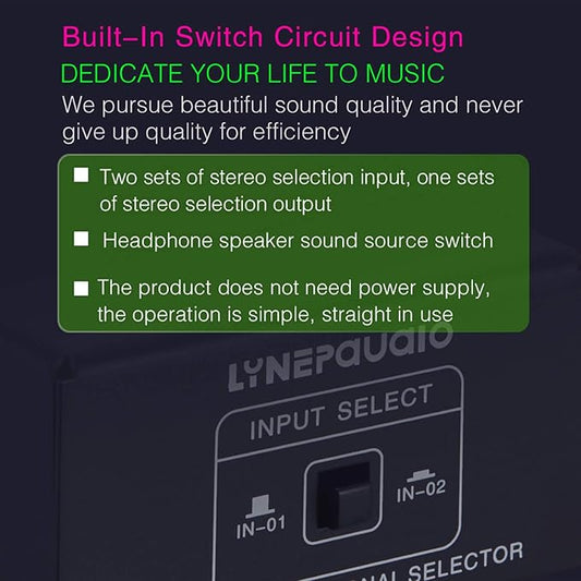 Audio Switcher RCA 2 in 1 Out/1 in 2 Out A/B Switch Stereo Audio Splitter Box - Image 2