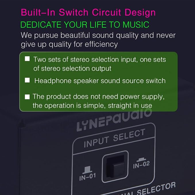 Audio Switcher 3.5mm 2 in 1 Out/1 in 2 Out A/B Switch Stereo Audio Splitter Box - Image 2