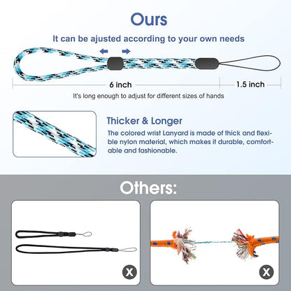 FrgKbTm Hand Wrist Strap Lanyard, Adjustable Nylon Colorful - Image 5