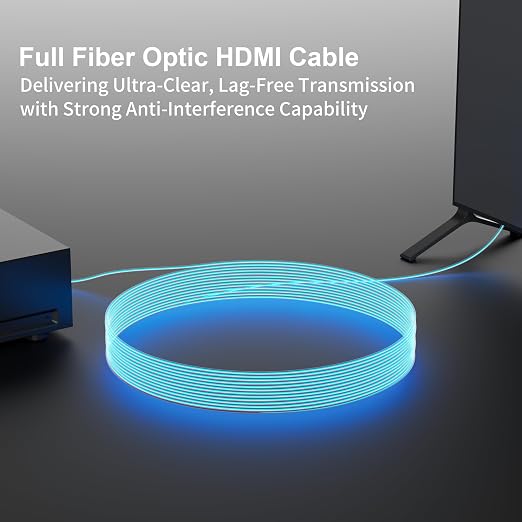 RUIPRO 8K Detachable Full Fiber Optic Armored HDMI 2.1 Cable 3FT, Ultra High - Image 5