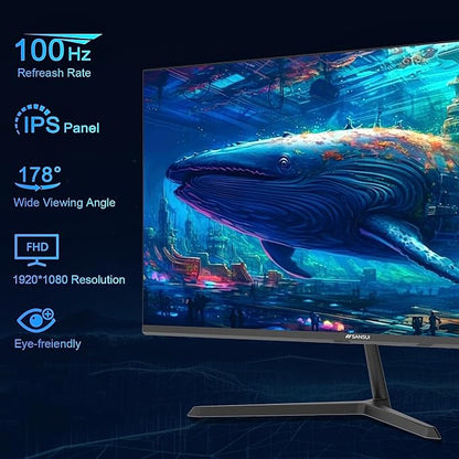 SANSUI 24 inch Monitor, IPS Display FHD Computer Monitor, 100Hz Monitor VESA - Image 2