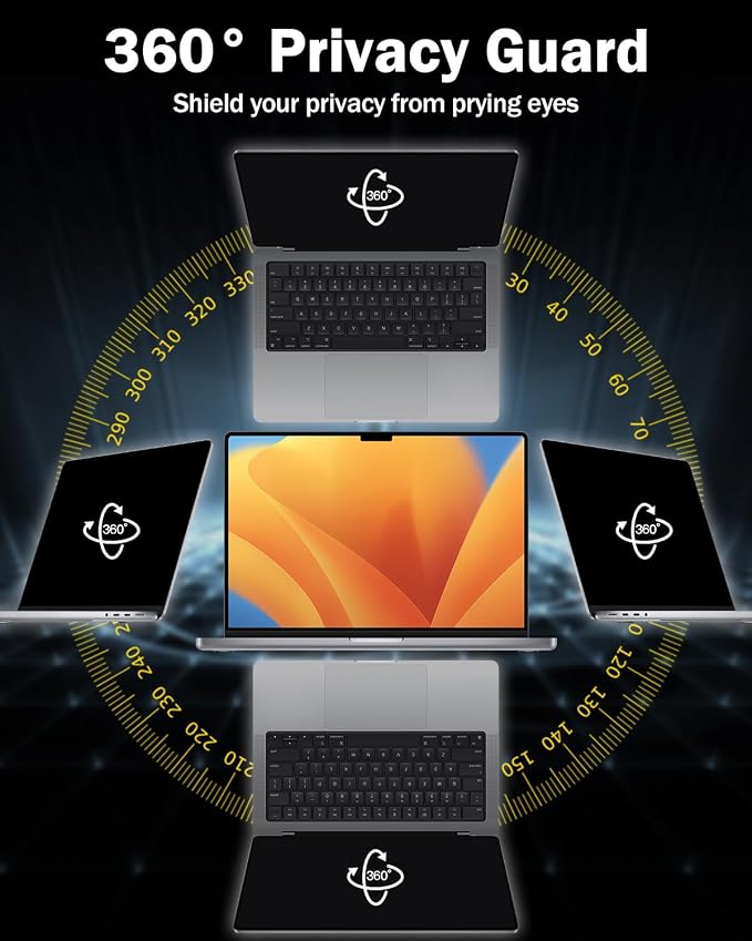 F FORITO 360° Privacy Screen Protector Compatible - Image 2