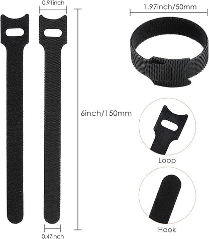 120PCS 6 Inch Cable Ties Reusable Multi-Purpose Wire Ties Cord Organizer - Image 2