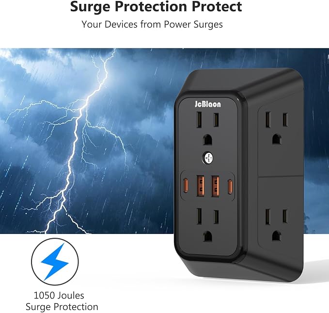USB Wall Charger Power Strip Surge Protector - Image 8