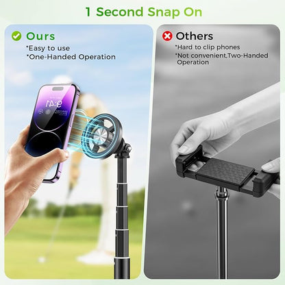 Ground Golf Selfie Stick to Record Swing, Magnetic Phone Spike Stake Mount - Image 3