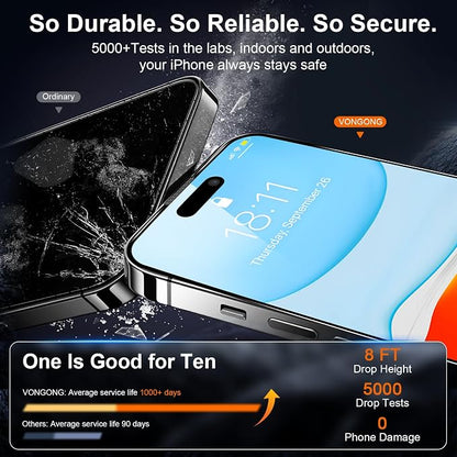 iPhone 15 Pro Screen Protector, Durable and Drop-Proof - Image 3